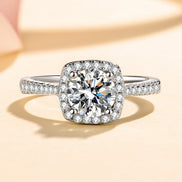 Vienna Cushion-Halo Moissanite Ring