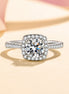 Vienna Cushion-Halo Moissanite Ring