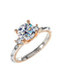 Lily Two toned Moissanite Ring