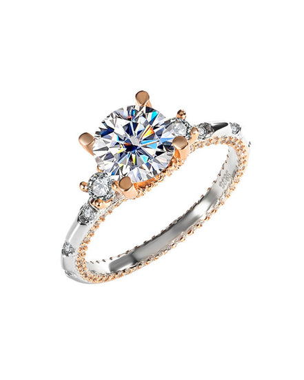 Lily Two toned Moissanite Ring
