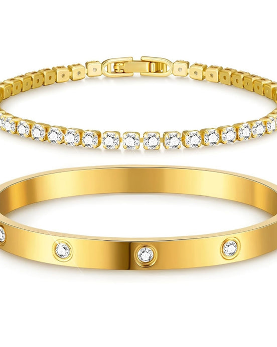 Vintage Bracelet Set 014 Silver