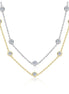 Bezel Moissanite Necklace Gold
