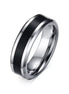 Enamel Silver Wedding Band