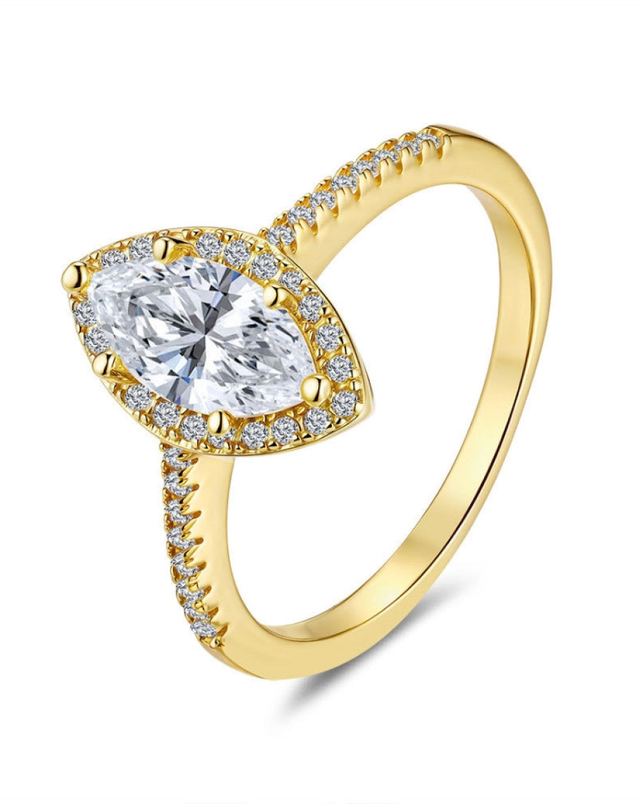 G. Marquise Moissanite Ring