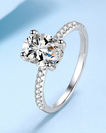 Oval Moissanite Engagement Ring