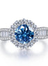 Eloise Blue Moissanite Ring
