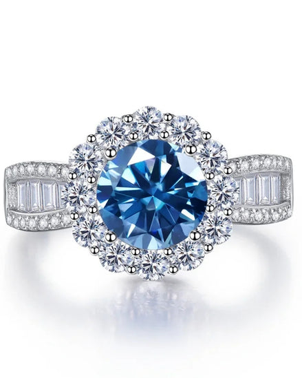 Eloise Blue Moissanite Ring