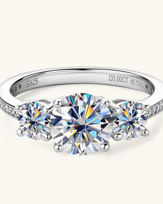 Jane Tristone Moissanite Ring