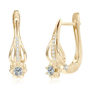 Myra Moissanite Earrings Gold