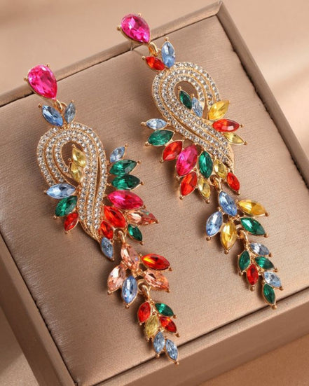 308 Crystal Earrings White