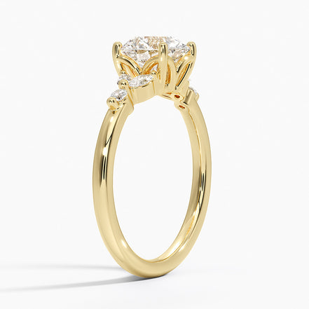The Oval Floral Three-Stone Ring