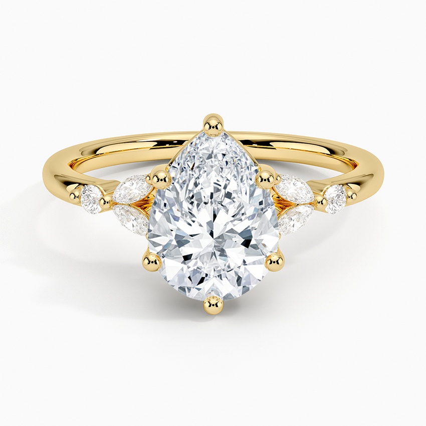 The Pear Floral Cathedral Ring