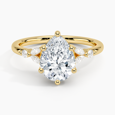The Pear Floral Cathedral Ring