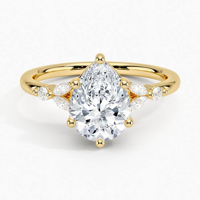The Pear Floral Cathedral Ring