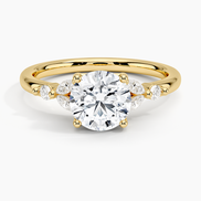 The Round Floral Three-Stone Ring