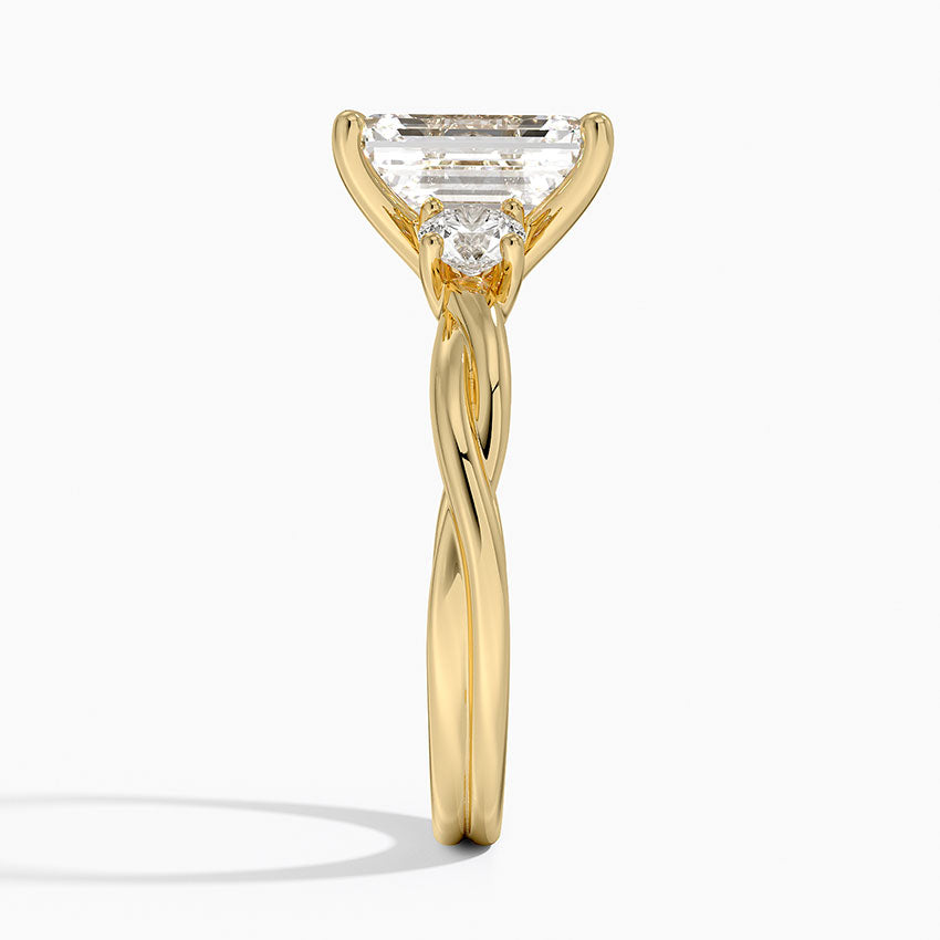 The Emerald Pavé Shoulder Ring
