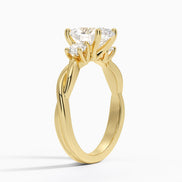 The Round Floral Three-Stone Ring