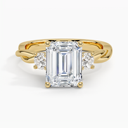 The Emerald Pavé Shoulder Ring