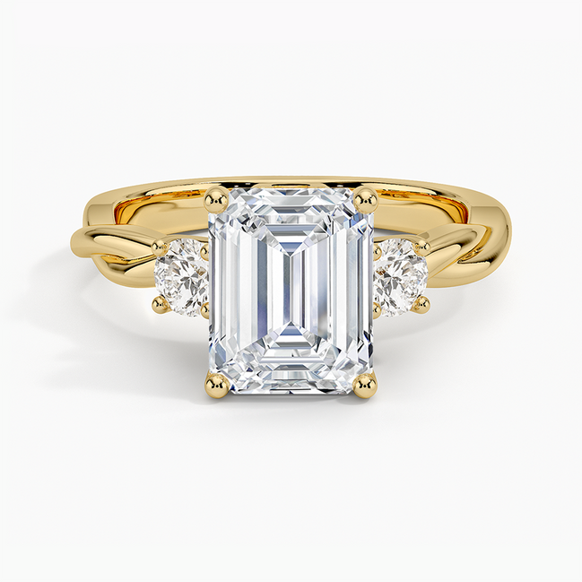 The Emerald Pavé Shoulder Ring