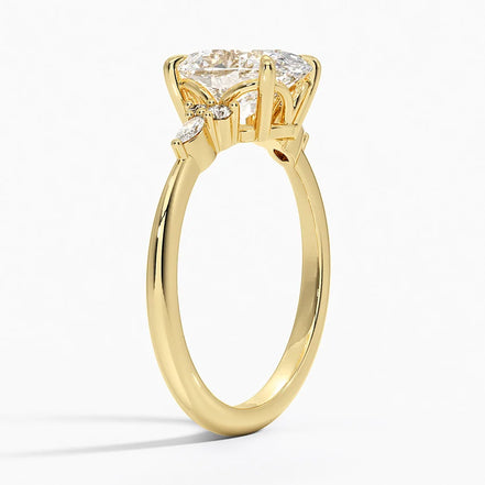 The Pear Floral Cathedral Ring