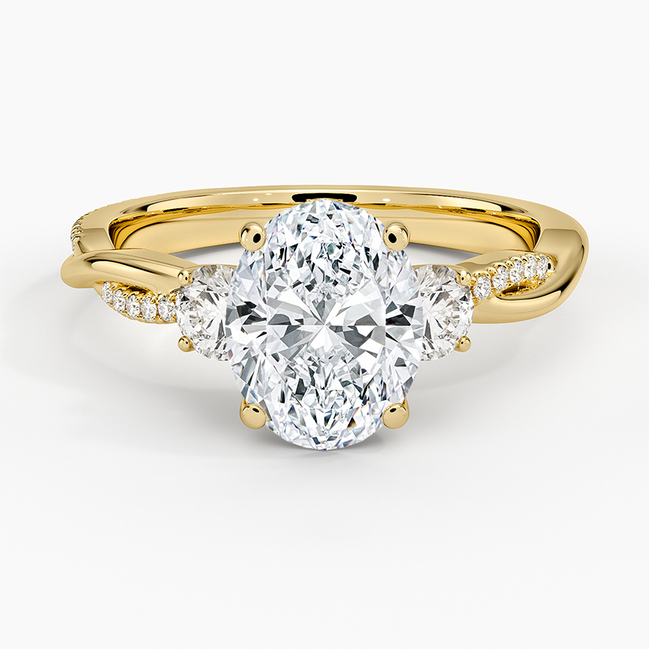 The Oval Triple-Stone Ring