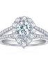 Daisy Double-Halo Pear Moissanite Ring