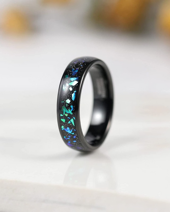 BG Galaxy Tungsten Wedding Band