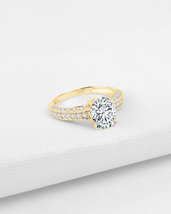 Tessa 10k Solid Gold Moissanite Ring