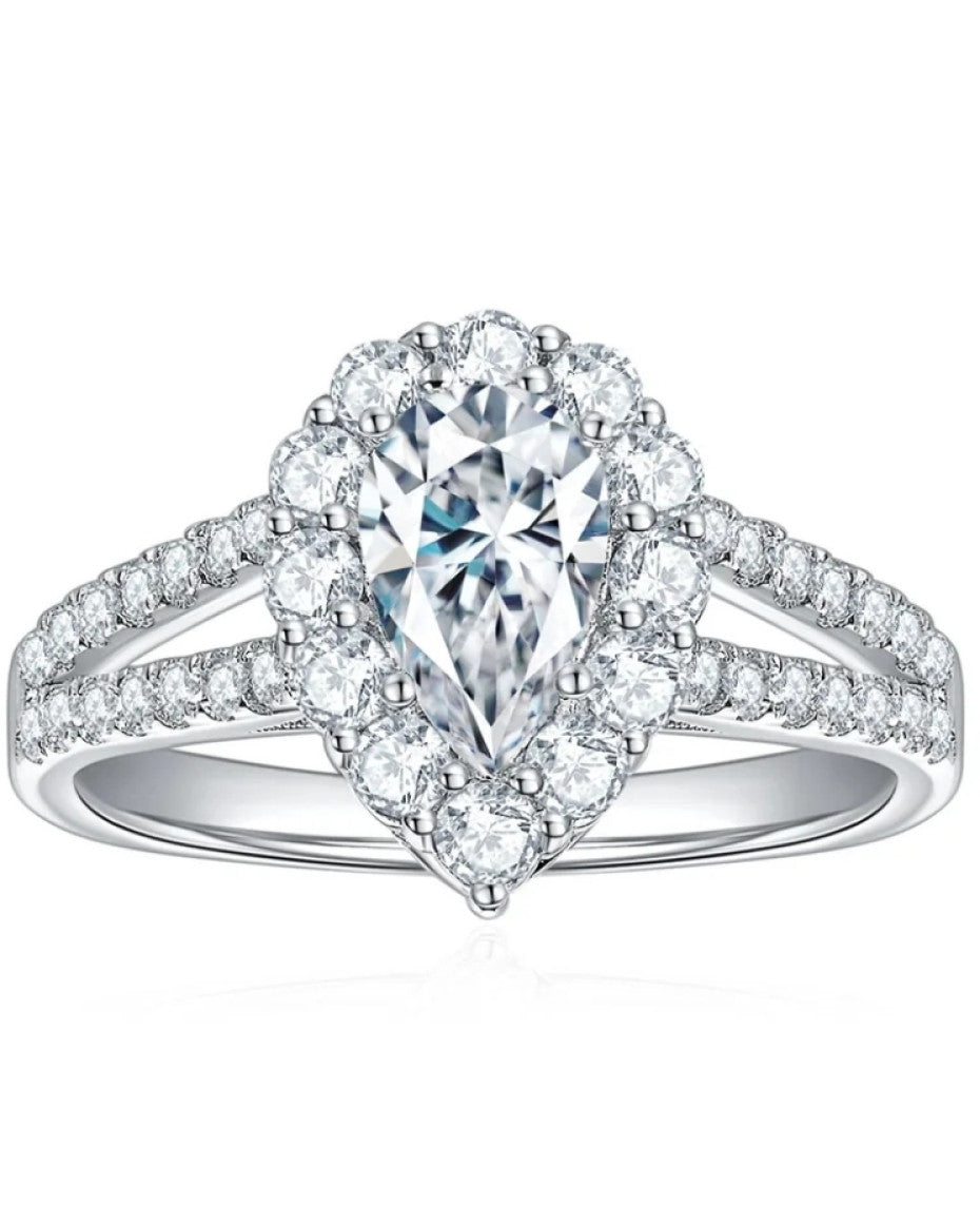 Sky Moissanite Engagement Ring