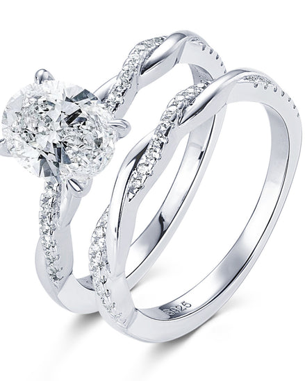 Elara Twisted Oval Bridal Set