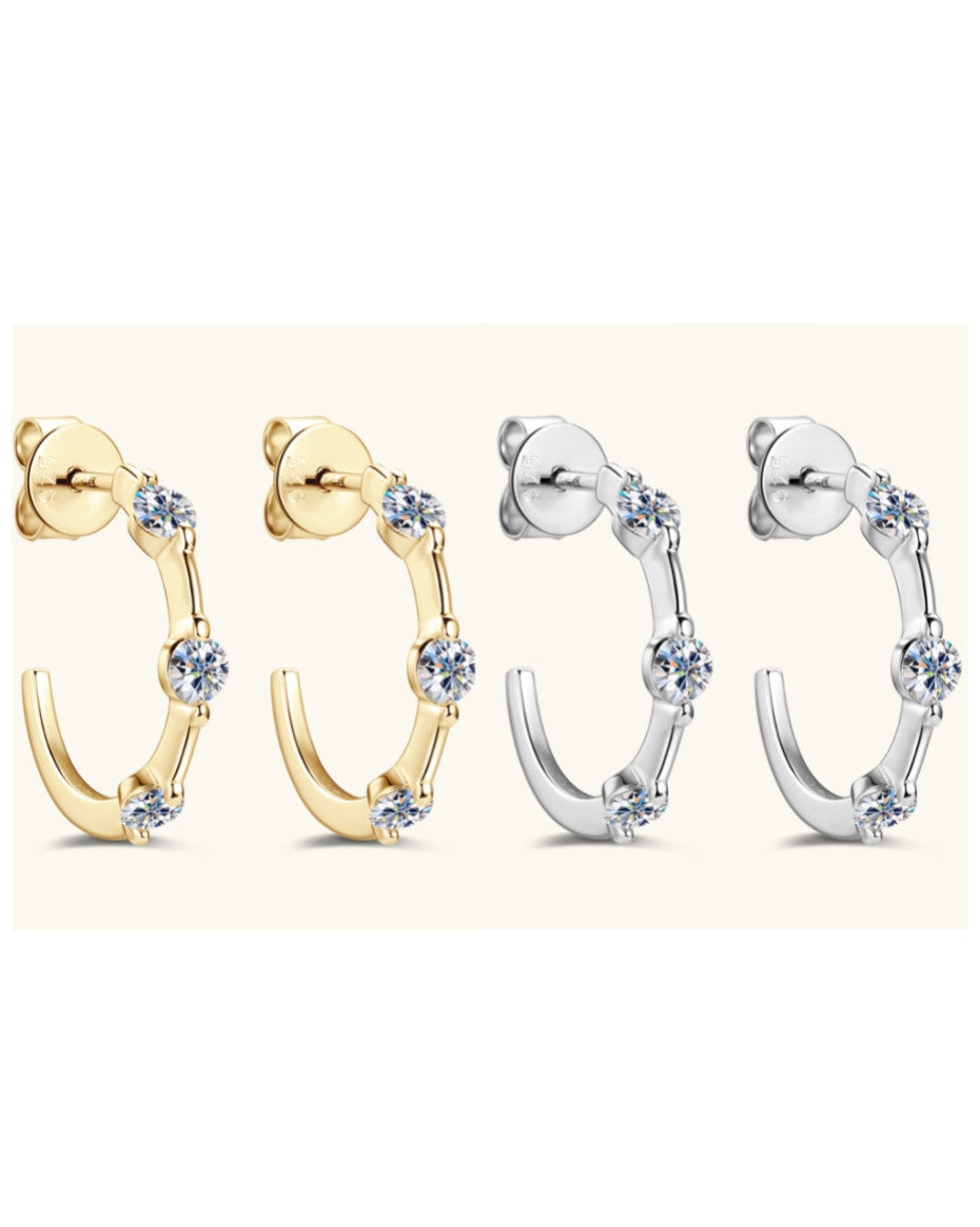 Trisha Moissanite Earrings Gold