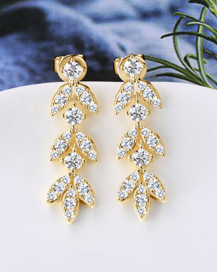 Vienna Moissanite Earrings Silver