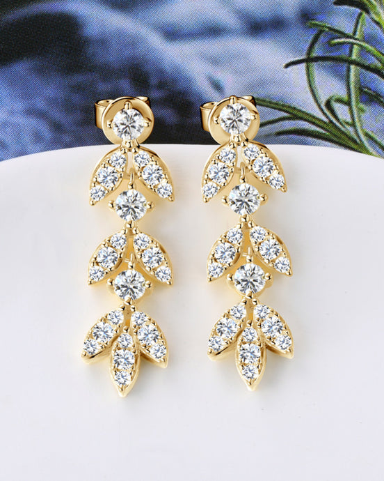 Vienna Moissanite Earrings Silver