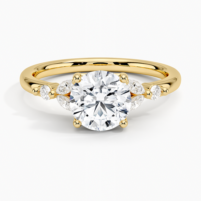 The Oval Floral Three-Stone Ring
