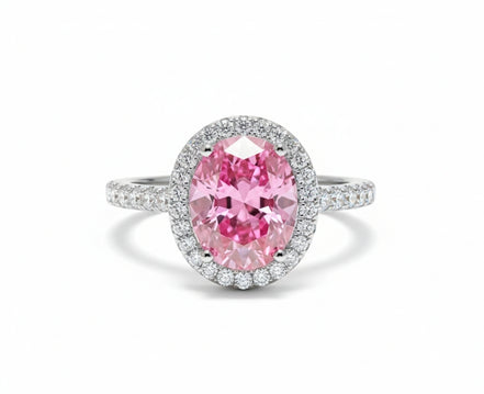 Rosabelle Pink Oval Ring