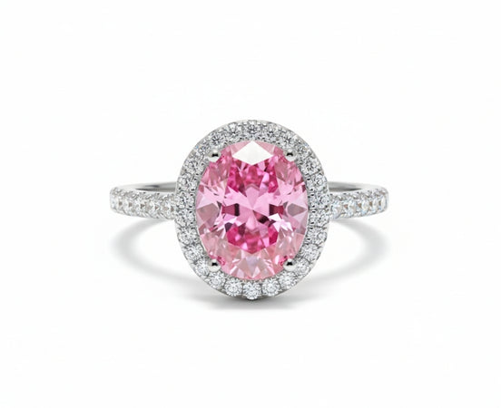 Rosabelle Pink Oval Ring