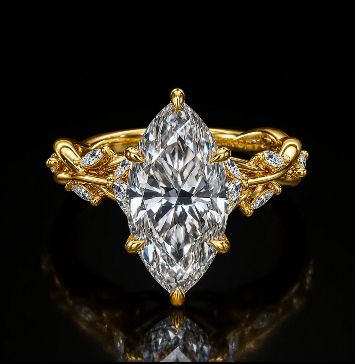 Elowen Marquise Moissanite Bridal Set