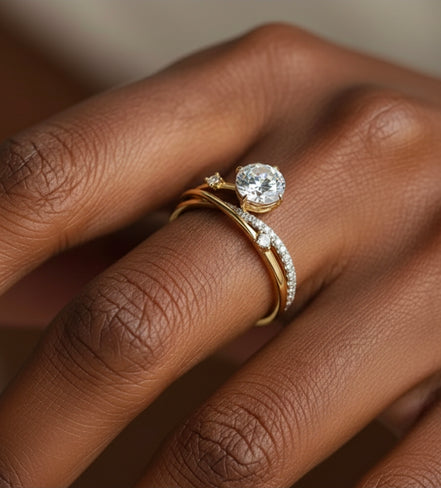 Aurora Solitaire Wrap Ring