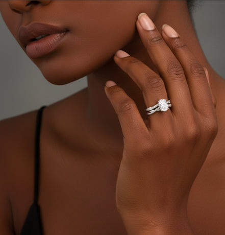 Elara Twisted Oval Bridal Set