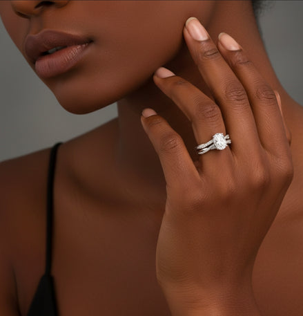 Elara Twisted Oval Bridal Set