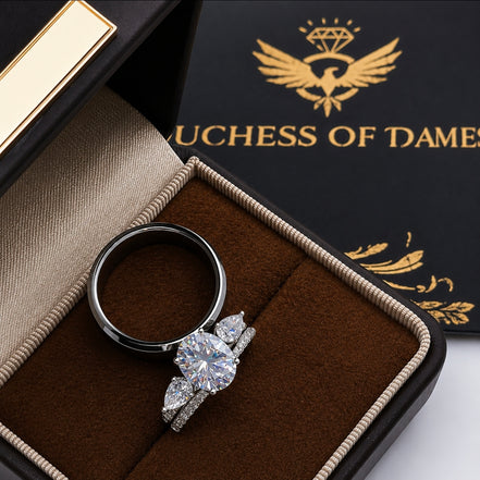 Aurora Oval Moissanite Bridal Set