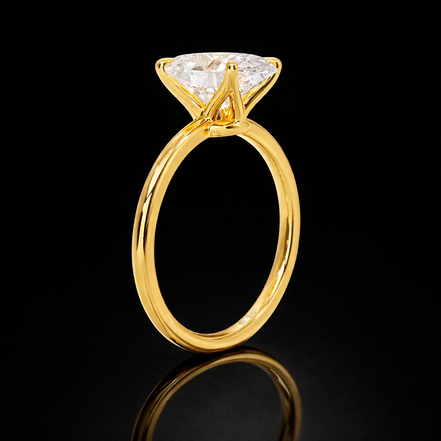 Daisy Oval Moissanite Engagement Ring