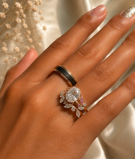 Rosabelle Oval Moissanite Bridal Set
