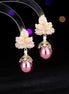 Blush Pearl Bow Earrings