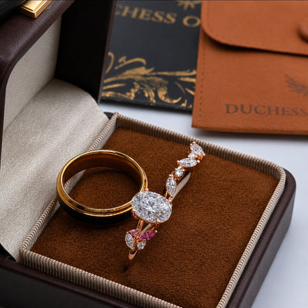 Rosabelle Oval Moissanite Bridal Set