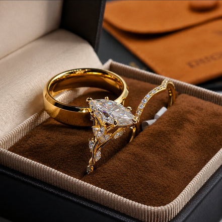 Elowen Marquise Moissanite Bridal Set