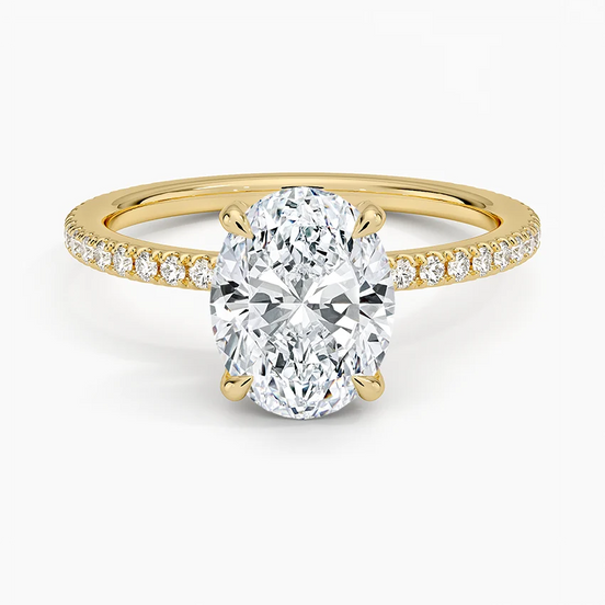 The Oval Pavé Whisper Ring