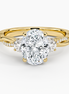 The Oval Sculpted Halo Ring