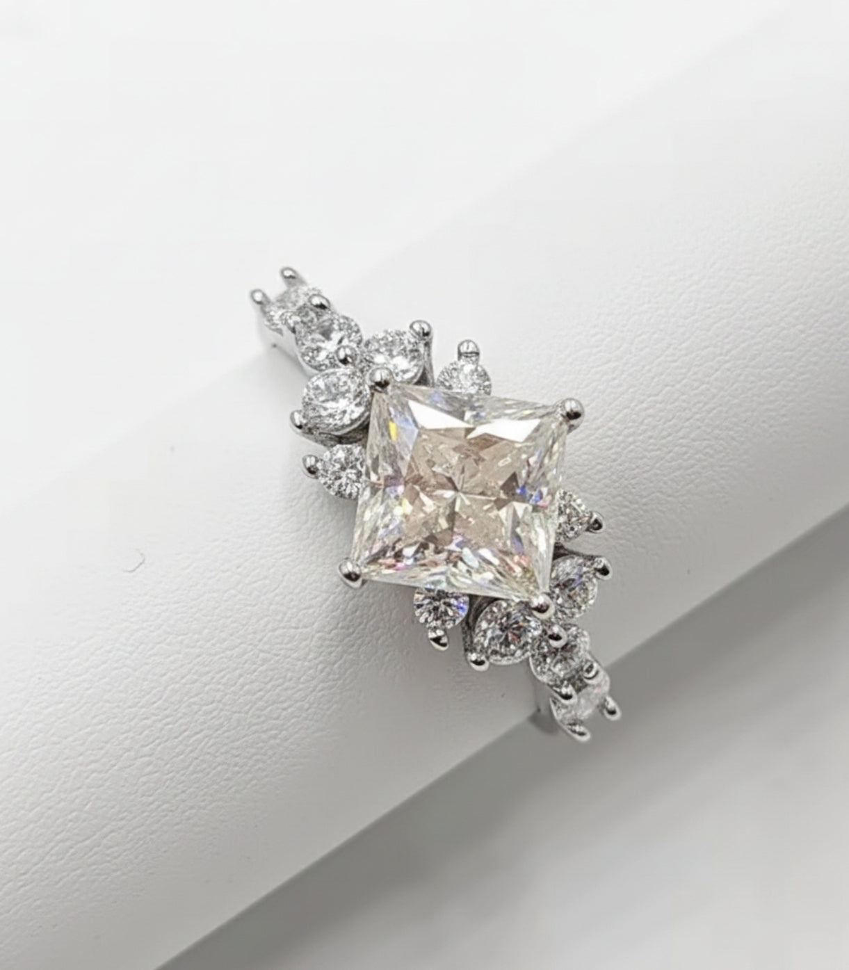 Clarity Princess-Cut Crown Ring