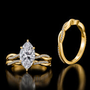 Elysia Marquise Moissanite Bridal Set